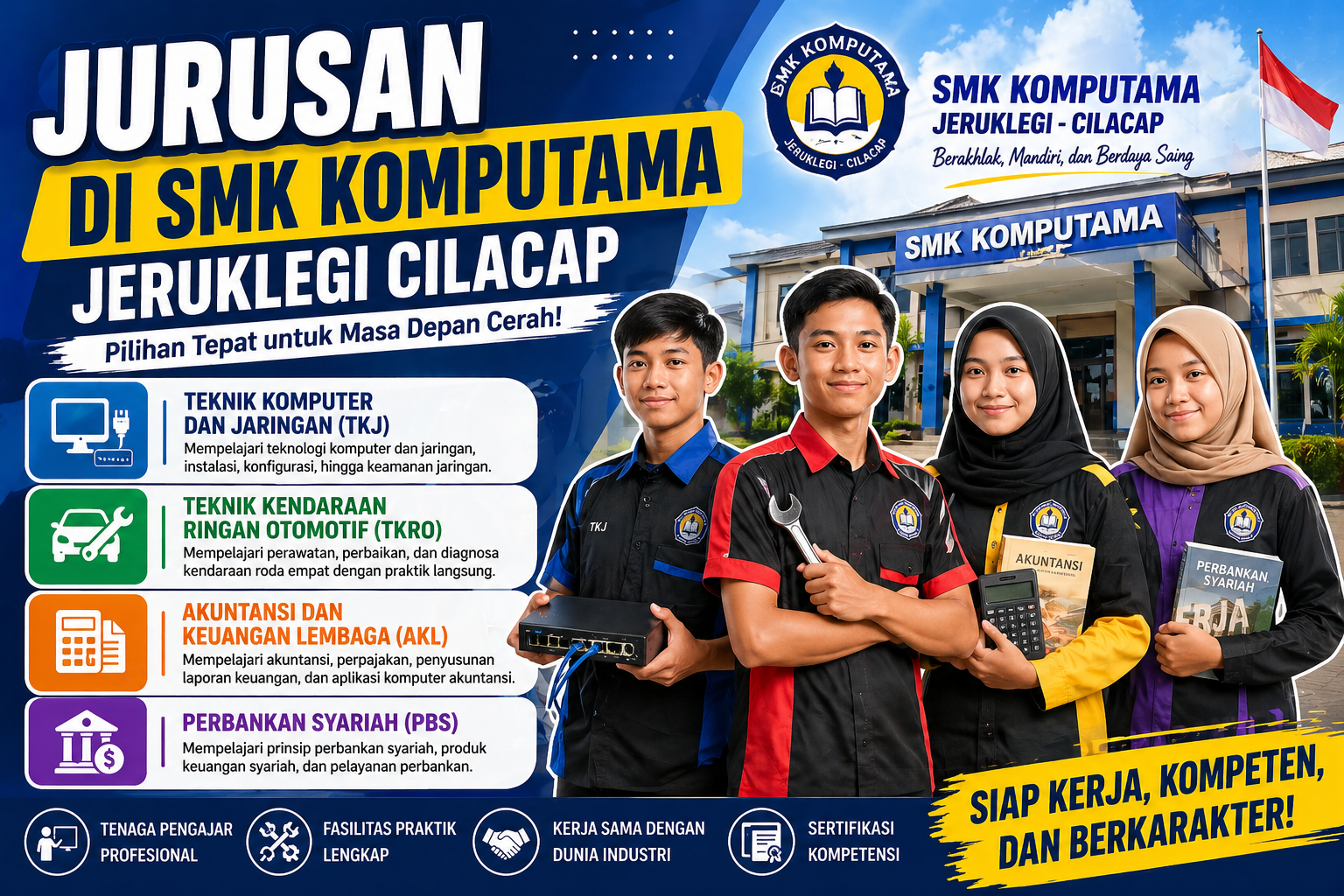 Jurusan di SMK Komputama Jeruklegi Cilacap