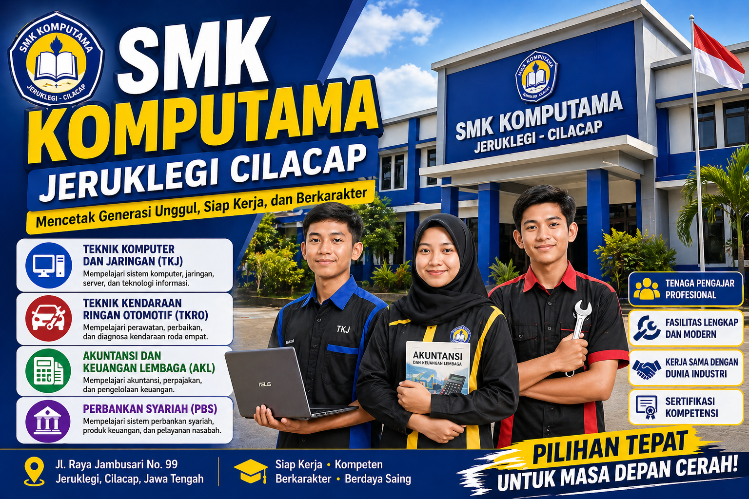SMK Komputama Jeruklegi Cilacap: Mencetak Generasi Unggul, Siap Kerja, dan Berkarakter